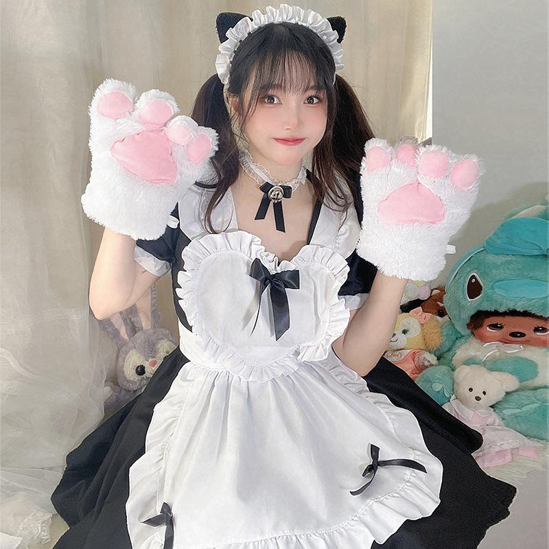 Japanese Classic Black and White Maid Cos Alice Soft Girl Dress
