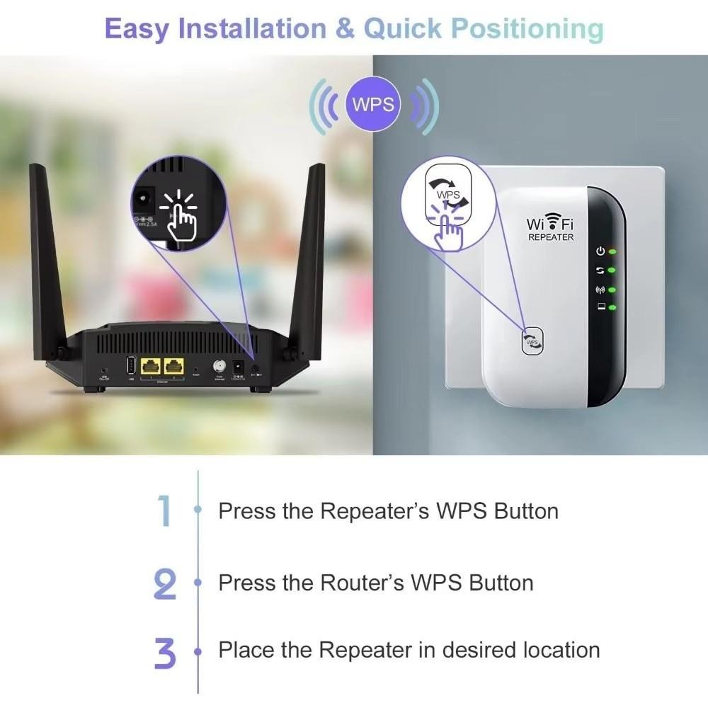 Router WiFi Amplifier Wireless WIFI Repeater Black Wi-Fi Signal Amplifier TV