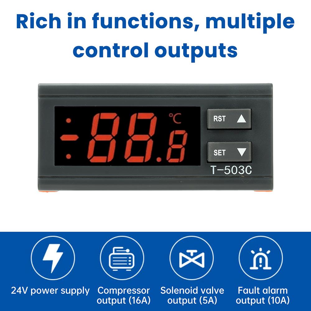 T-503C DC 24V Laser Chiller Temperature Controller Thermostat Thermoregulator Incubator Cooler Intelligent Temperature Control