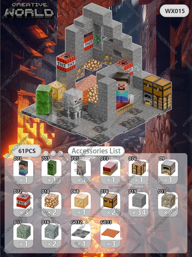 Magnetic Building Blocks Mine World Magnet Cube Set for Boy Girl Kid Age 3+ DIY Pixel Style Model Base Plate STEM Toy Baseplate