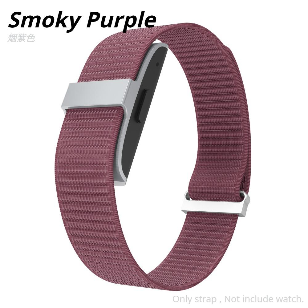 Verstellbare Nylon-Schlaufe Sport-Ersatzbänder für Hume Health Band 20mm Sport-Fitness-Tracker Atmungsaktives Ersatz-Armband für HUME Zubehör Hume Band violett