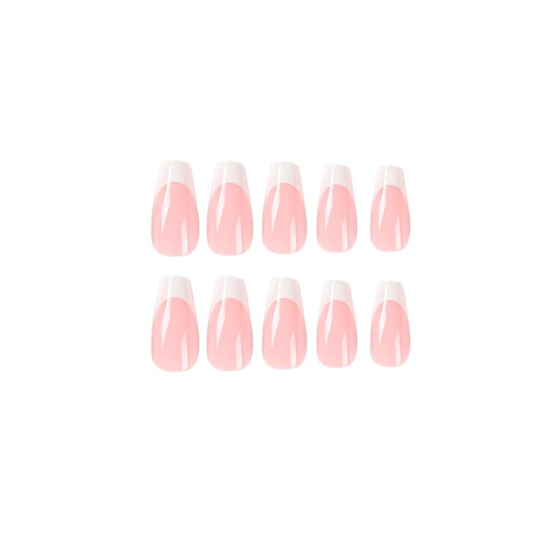 Nail Manicure Simple White Edge French Nail Removable Manicure Fake Nail Press On Nails