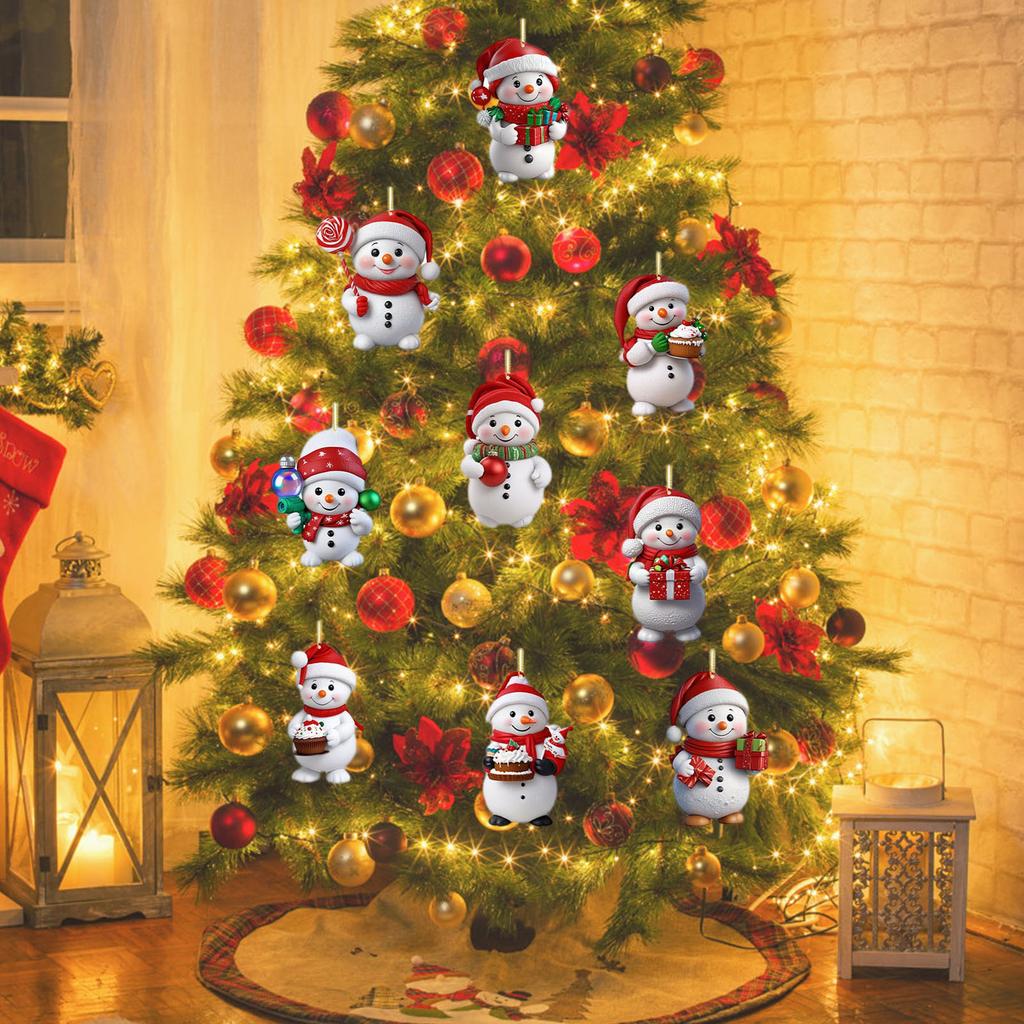 Christmas Advent Calendar Multi-Purpose Christmas Tree Decorations Mini Xmas Tree Snowman Pendant for Holiday Backpack Ornaments