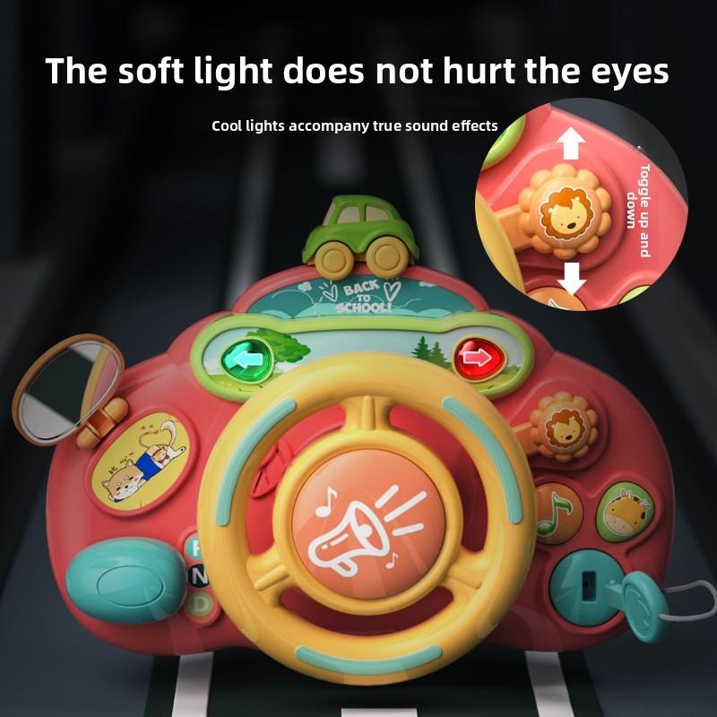 Childrens Educational Driving Toy Steering Wheel With Music And Sound For Early Learning