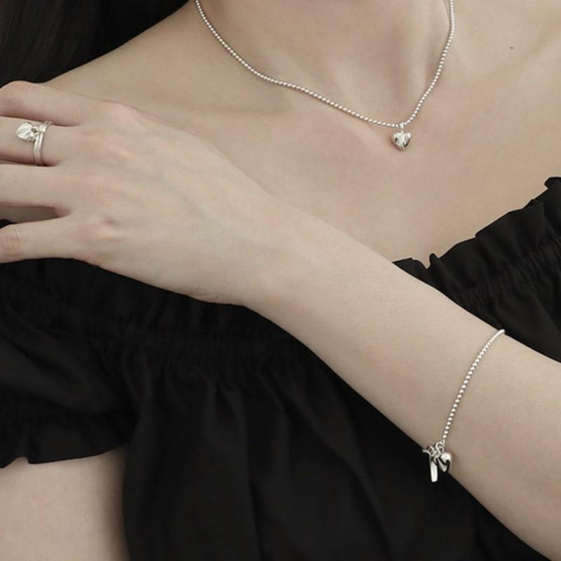 SUIOVE Heart Wave Ball Necklace