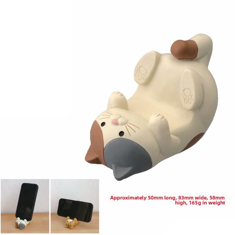 Glasses Frame Grocery Cat Pen Holder Paper Clip Storage Jar Office Lazy Mobile Phone Holder Horizontal Ornament