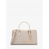 Arden Top Zip Satchel Medium   Mk Signature 35t6g4xs2b2605 Light Cream Multi