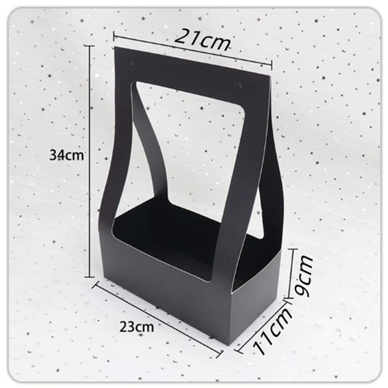 Rectangular Hollow Handheld Flower Boxes for Fresh Flowers: Ideal Arrangement and Bouquet Packaging Cartons