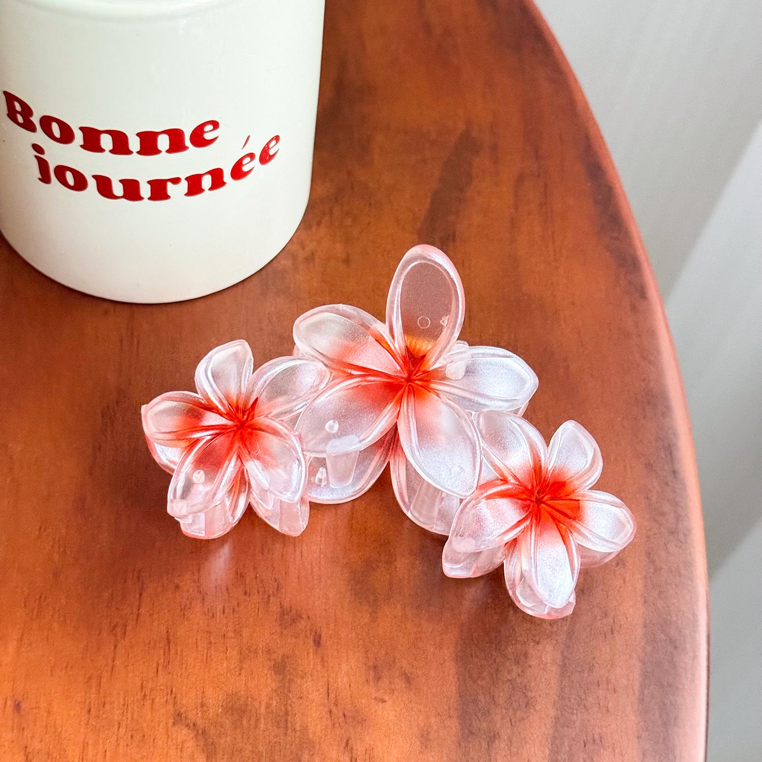 

11cm Jelly Gorgeous Color Flower Hair Clip For Chic Hairstyles Women On Orange11cm