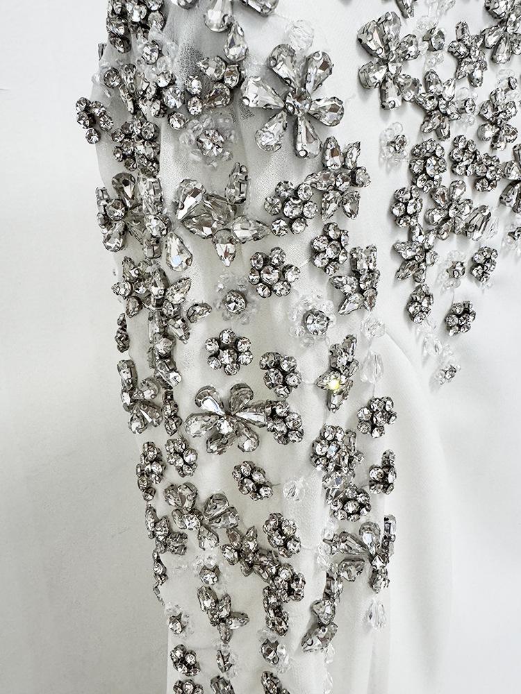 European & American Fashion Rhinestone Long Dress 2025 - Beaded Evening Gown