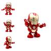 Vibrant Dance Iron Man Action Figure Toy With Led Flashlight And Sound Features