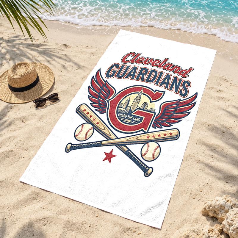 Cleveland Guardians Microfiber Beach Towel Quick Dry Sand Free Lightweight Beach Towels for Travel Swimming Camping