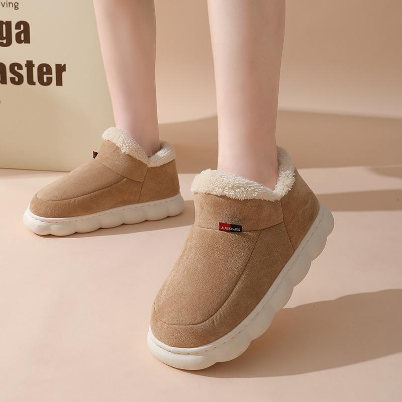 Fashion 2025 Winter Women Shoes Casual House Shoes for Men Outdoor Warm Cotton Shoes for Women Indoor Plush Padded Slippers Female
