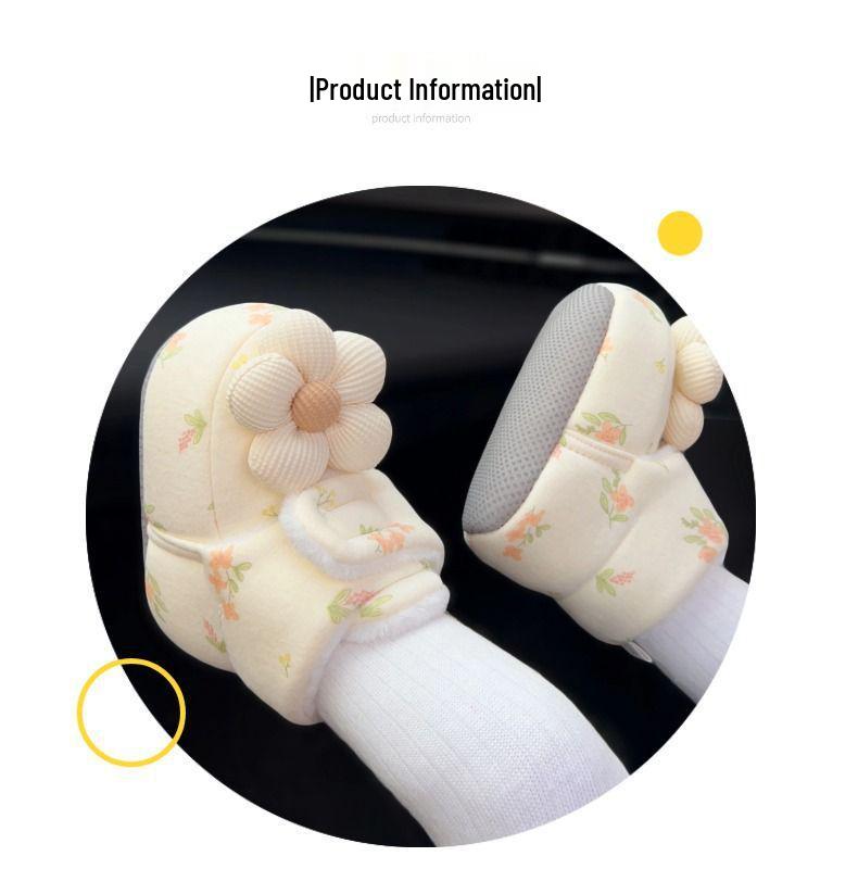 Winterliche, samtgefütterte Baby-Baumwollstiefel: Weiche Lauflernschuhe für Neugeborene und Kleinkinder, kuschelig und warm.