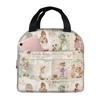 Cartoon S-Sarahs K-Kays Kawaii Girl Resuable Lunch Box for Women Leakproof  Cooler Thermal Food Insulated Lunch Bag Office Work
