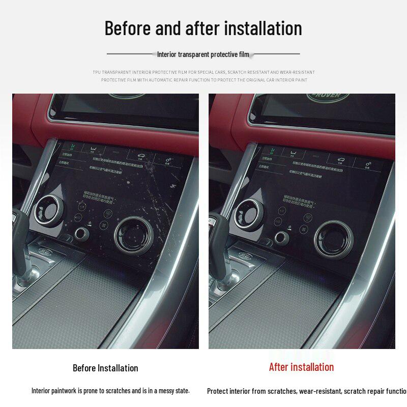 TPU Protective Film for Geely Galaxy Starship 7 EM-i Model 25-26 Interior Screens and Gear Shift