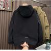 Men's Windproof Hooded Mountaineering Jacket - Solid Color, Fashionable and Casual Workwear