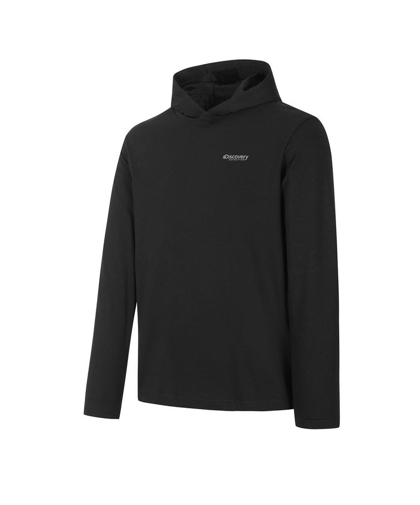 DISCOVERY EXPEDITION Men'S Hooded Long-Sleeve T-Shirt (Black)