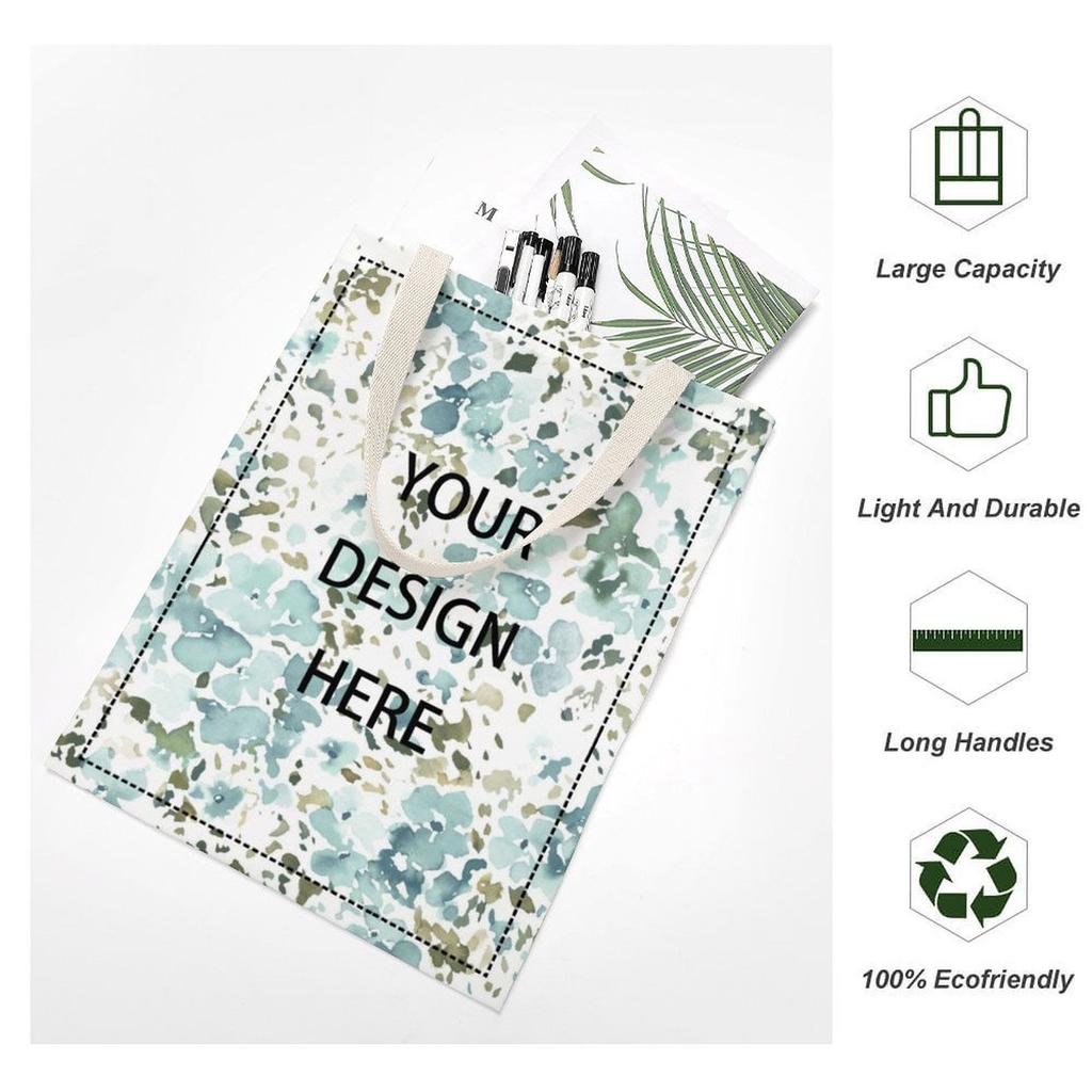 Personalized Tote Bag Canvas Tote Bag With Customizable Pictures And Text Reusable Grocery Bag
