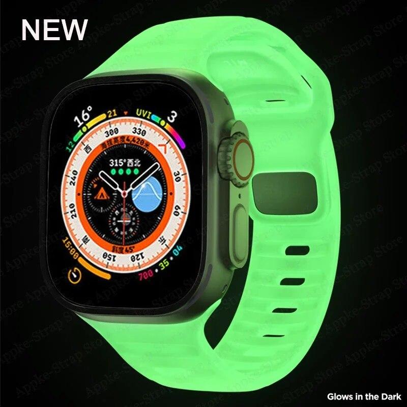 Silikonový řemínek pro Apple Watch Band ultra 2 49mm correa Náramek pro iwatch 9 8 7 6 5 SE 4 3 2 1 44 mm 40 mm 41 mm 45 mm 38 mm 42 mm řemínek k hodinkám