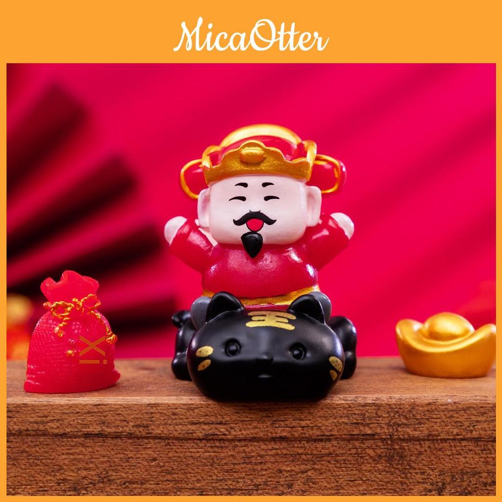 Festive Resin Fortune God Miniature Decoration For Prosperity And Luck