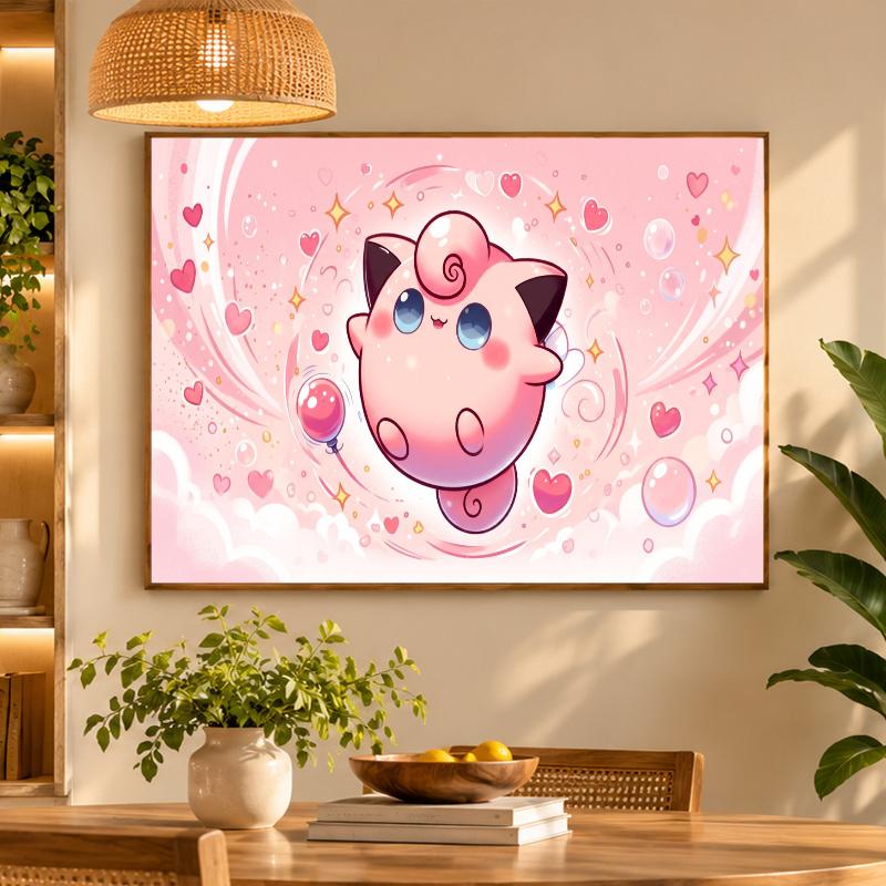 5D Diamond Painting Jigglypuff DIY Full Drill Diamond Art Kit Home Decoration