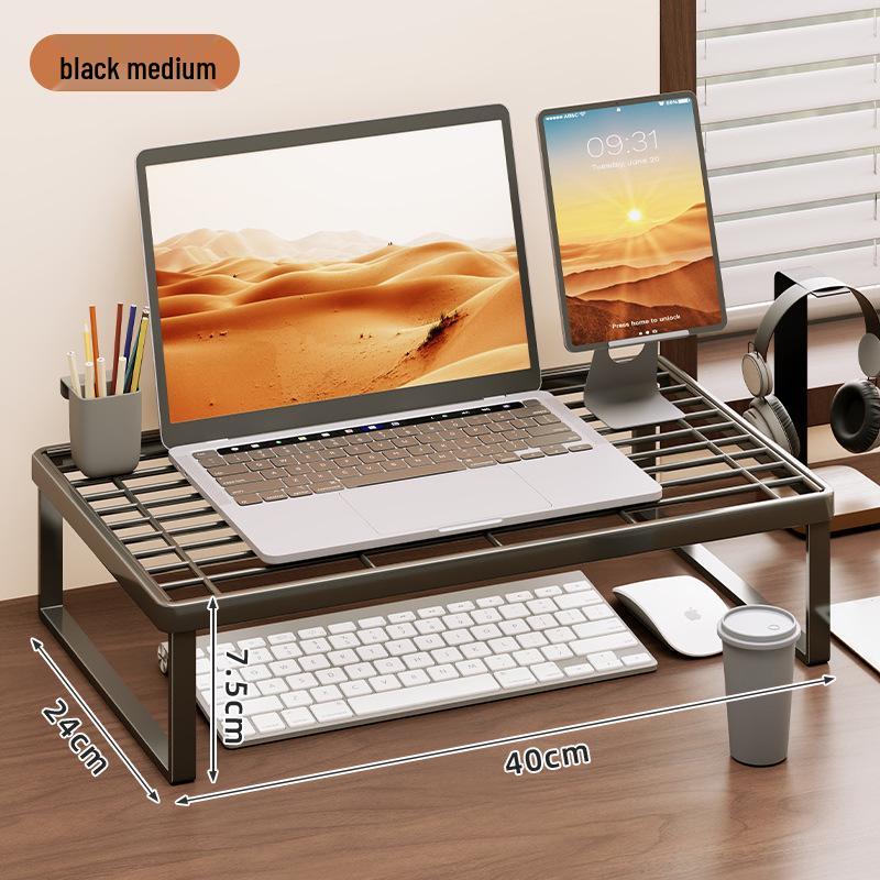 Iron Art Desktop Laptop Stand with Cooling Base and Monitor Bracket