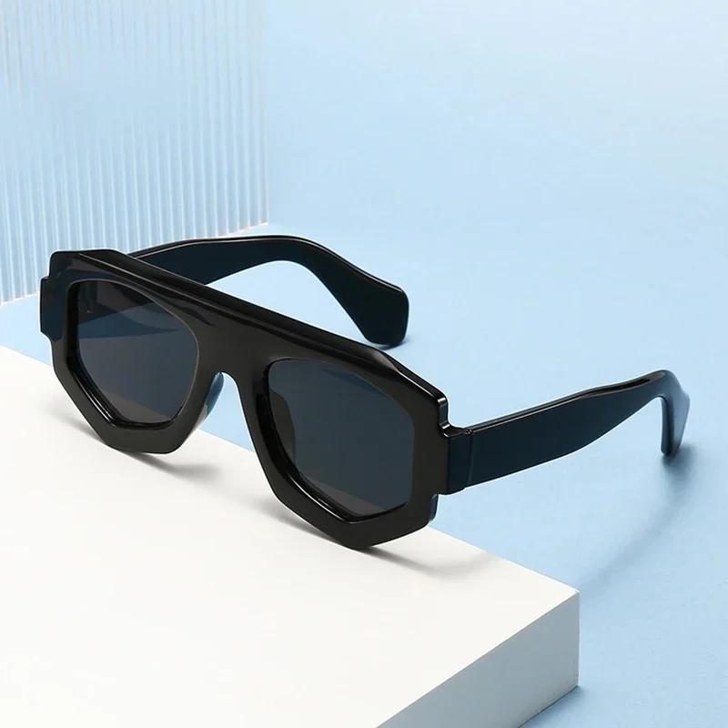 New Trend Irregular Square Women Sunglasses Men Outdoor Fashionable UV400 Shades Retro Oversized Sports Sun Glasses Eyewear