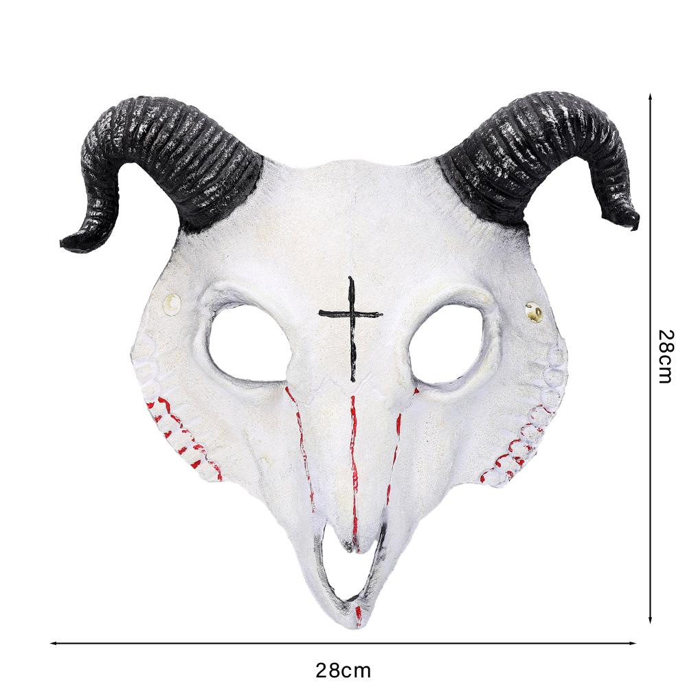 Halloween Skeleton Goat Horror Masks Skull Horror Demons Cosplay Dance Prom Carnival Party Props Roleplay Animal Mask for Adults