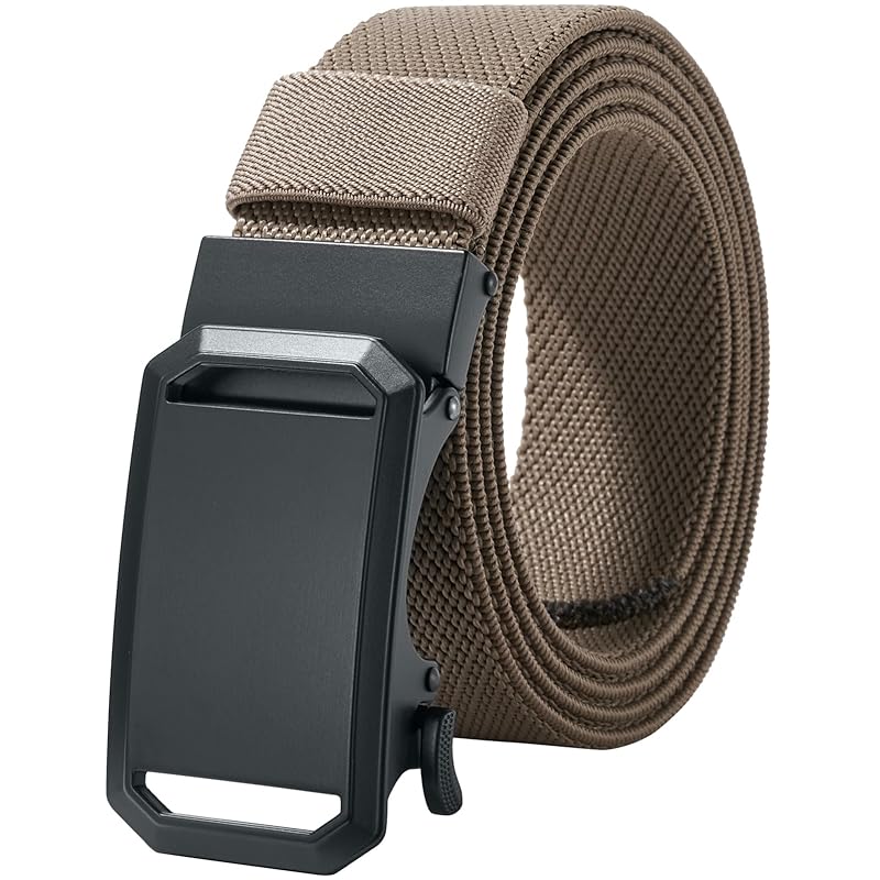 

[LionVII] belt men s Expansion and contraction - Auto lock type nylon belt work sports mountain climbing golf outdoor work clothes extend No hole