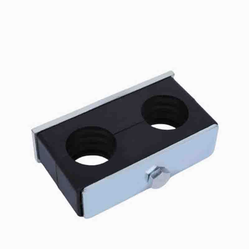 2PCS Black Plastic Pipe Bolted Clips 6-35mm Diameter Tube Clamp Fastener Kit for Home Improvement