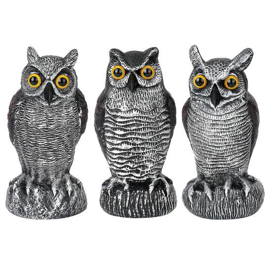 Orchard Owl Scarecrows Garden Decoration Creative Shape Realistic Looking Bird Repellent Owl Statue Ornament