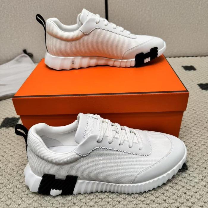 Leather H Men's Shoes Trendy Brand Comfortable Board Shoes Casual, Summer Breathable Sports Shoes Light Luxury High Sense