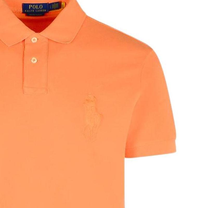 Polo Ralph Lauren Logo Embroidered Short Sleeve Polo Shirt Men tops Orange Yellow 710938137-013
