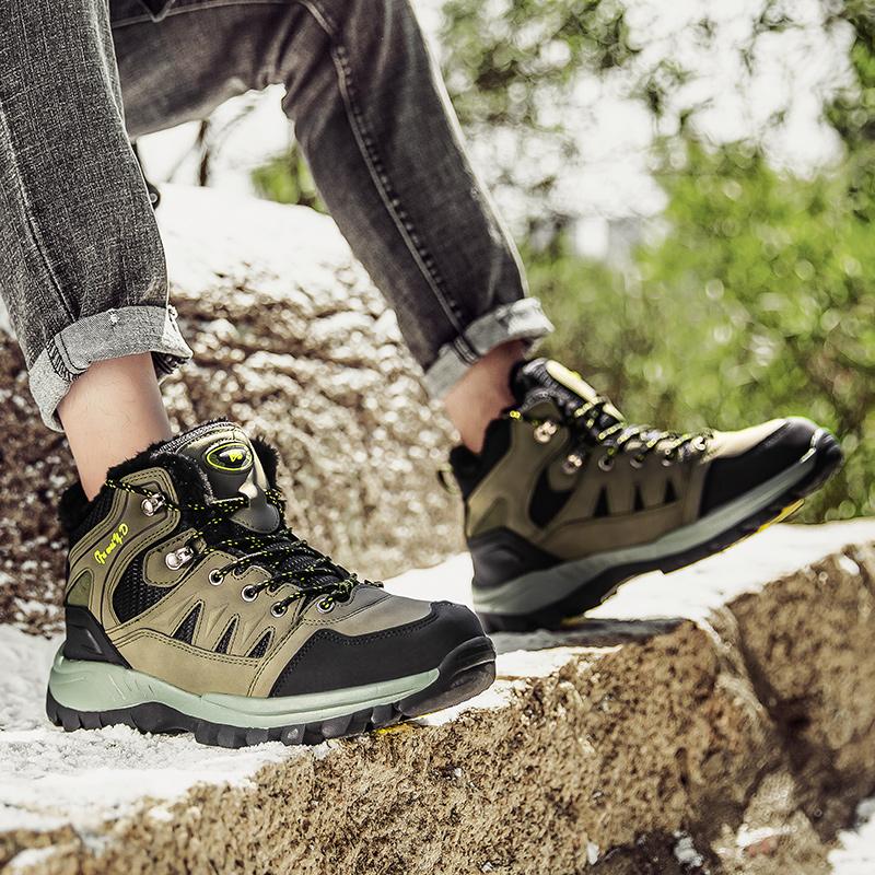 Winter Waterproof Unisex Hiking Shoes Men Outdoor Trekking Shoes Trainers Sports Sneakers Men Mountain Climbing Shoes Hiking Boots