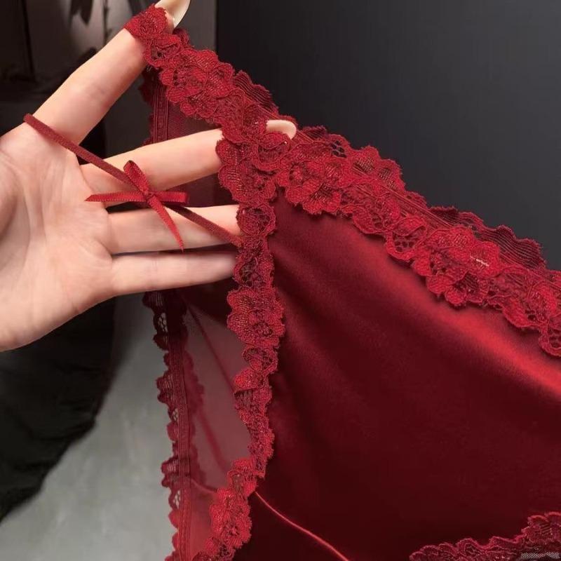 Ladies Summer New Sexy Satin Thin Belt Pure Desire Briefs