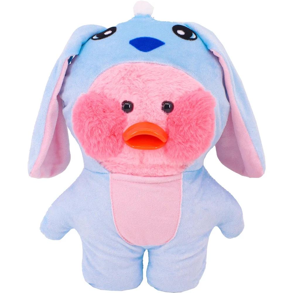 30Cm Cute Plush Doll'S Clothes Outfit Accessories For Cafe Lalafanfan Duck Clothes Doll Jumpsuit Color Match Hoodies Girl`S Gift