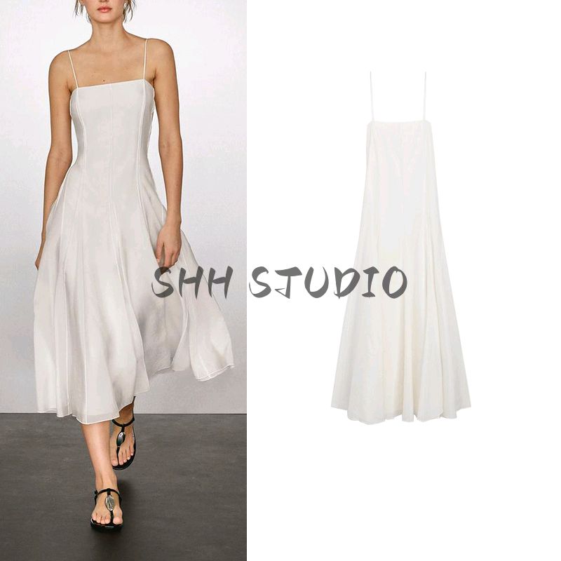 MD Summer New Arrival Women's Clothing Island Vacation Style Gentle Drape Mid Length Long Length Sling Dress 6639530