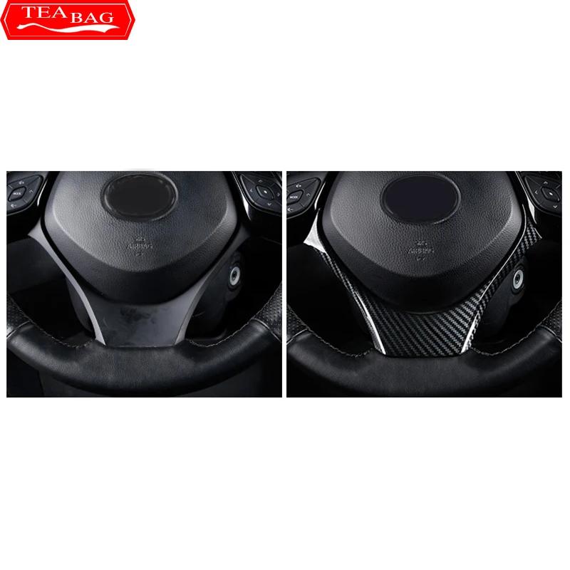 Car Styling Steering Wheel Decorative Cover ABS Frame Stickers Decorative Accessories For Toyota C-HR CHR C HR 2017-2020