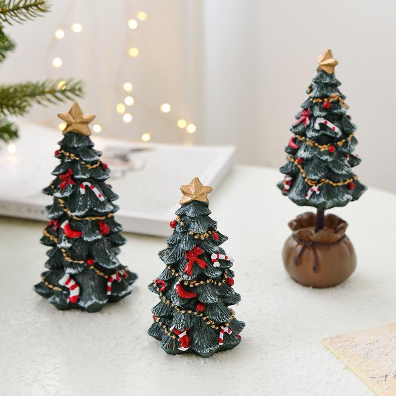 Trees Office Christmas Decorations Figurines Model Decor Festival Party Gift