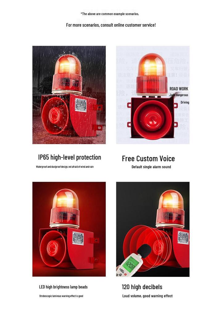 TGSG-01 Integrated Sound & Light Alarm Device (24V/220V)