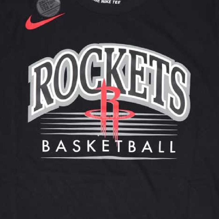 Nike Houston Rockets Basketball Sports Short Sleeve Tee Men Tops Black AQ6331-010