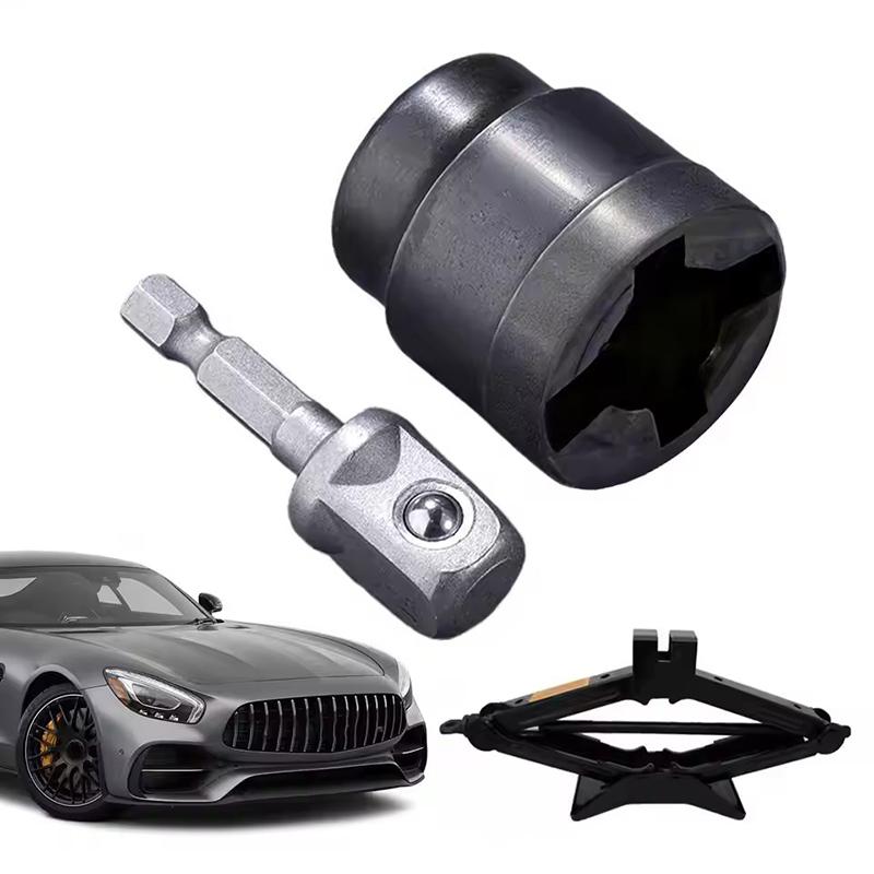 Universal Scissor Car Jack Adapter Rv Stabilizer Jack Socket Drill Adapter Labor-Saving And Quick Car Disassemble Tool