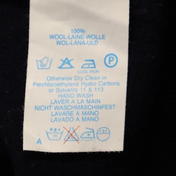 Burberrys British wool Long sleeve sweater 38 Navy system knit Women Used