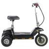TWOFISH TF03 Elektrische Scooter met Afneembaar Zadel, 350W driewieler 48V 15Ah Batterij
