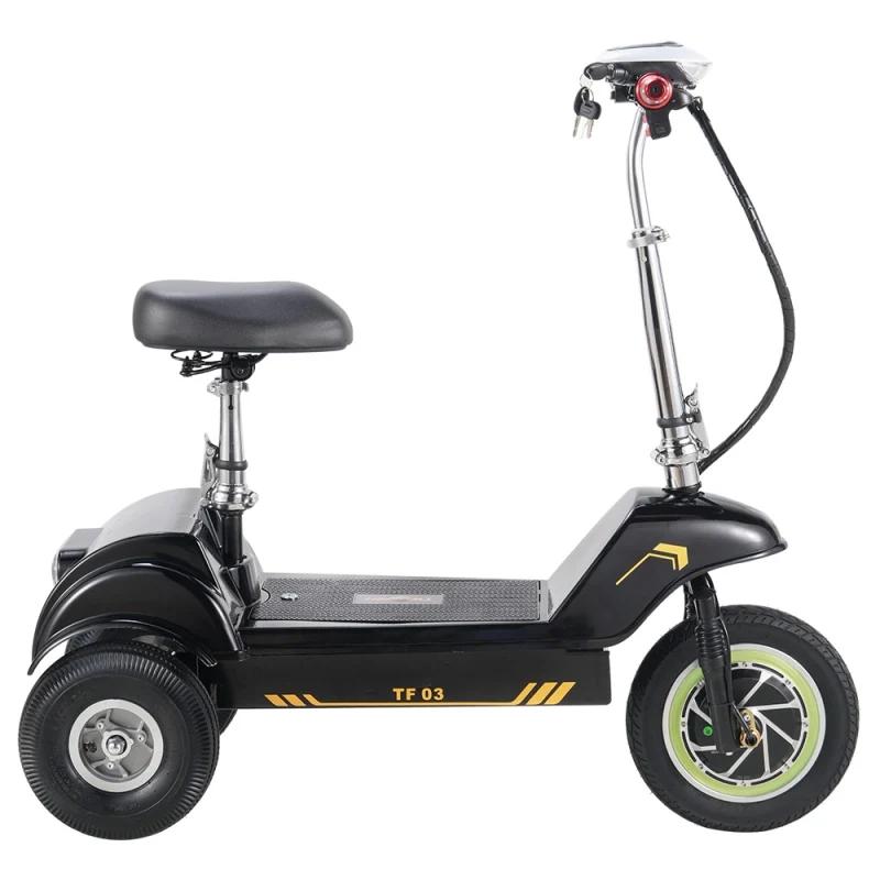 TWOFISH TF03 Elektrische Scooter met Afneembaar Zadel, 350W driewieler 48V 15Ah Batterij