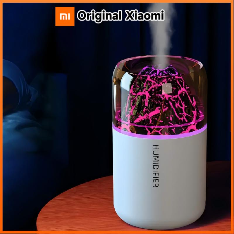 Xiaomi O umidificador de lâmpada de cor vulcânica simulada, difusor de aromaterapia USB, é adequado para uso em carros, casas, quartos, como presente,