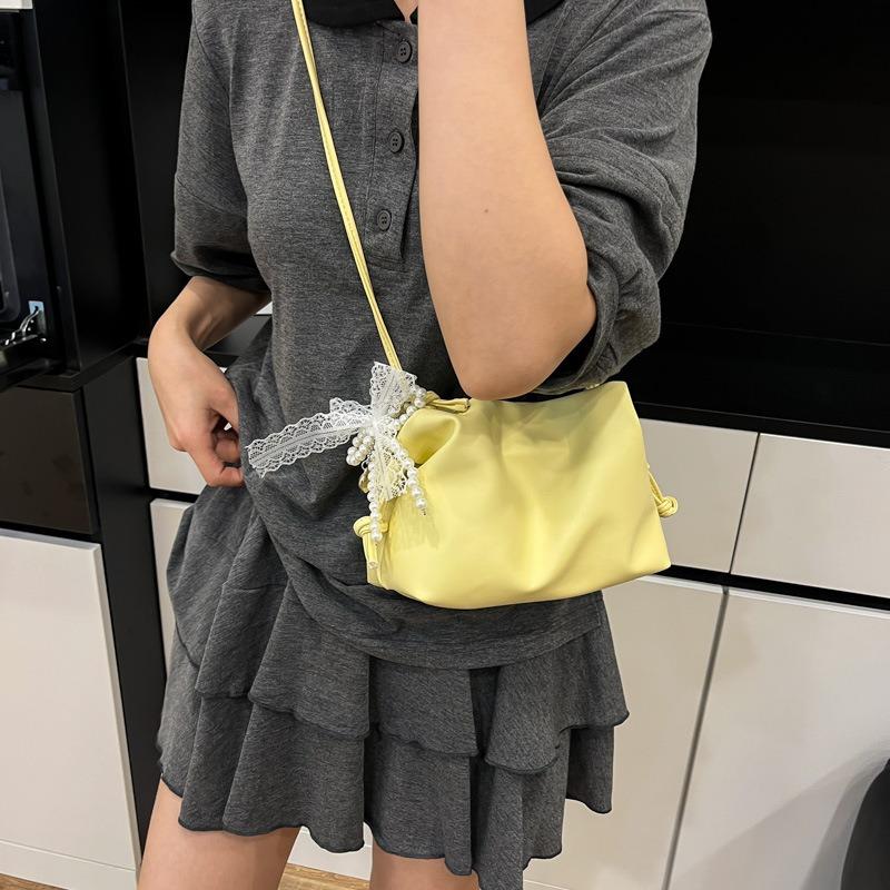 Summer New Solid Color Casual Fresh Versatile Lightweight Shoulder Messenger Bag Women's Bag Daily Commuter Bag