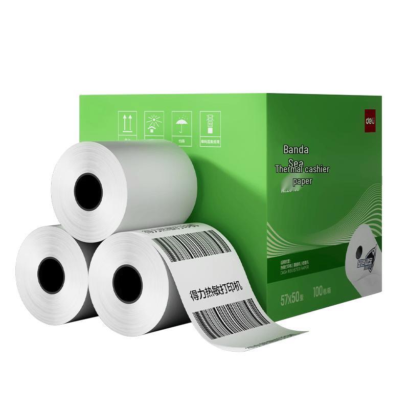 Deli Thermal Receipt Paper 57x50mm, 16m, 100 Rolls