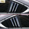 2X Glossy Black Rear Window Louver Vent Cover Trim For Mazda 6 Atenza 2014-